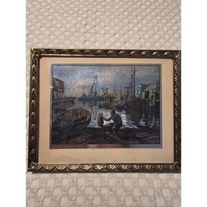 VTG Purdy's Basin Color Etch Foil Print by Lionel Barrymore